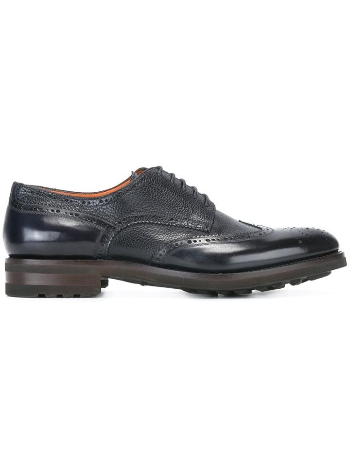 Santoni Brogue Detail Oxford Shoes
