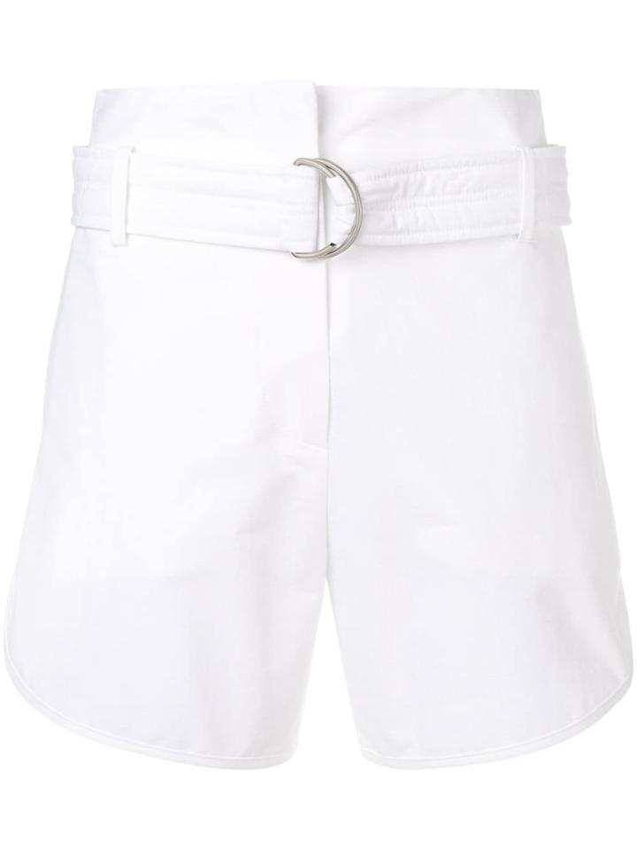 Cédric Charlier Belted Shorts - White