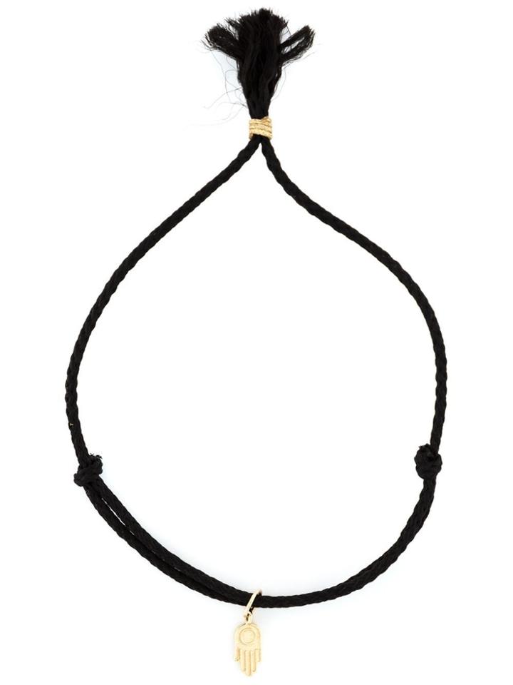 Luis Morais Hanging Hamsa Tassel Bracelet - Black