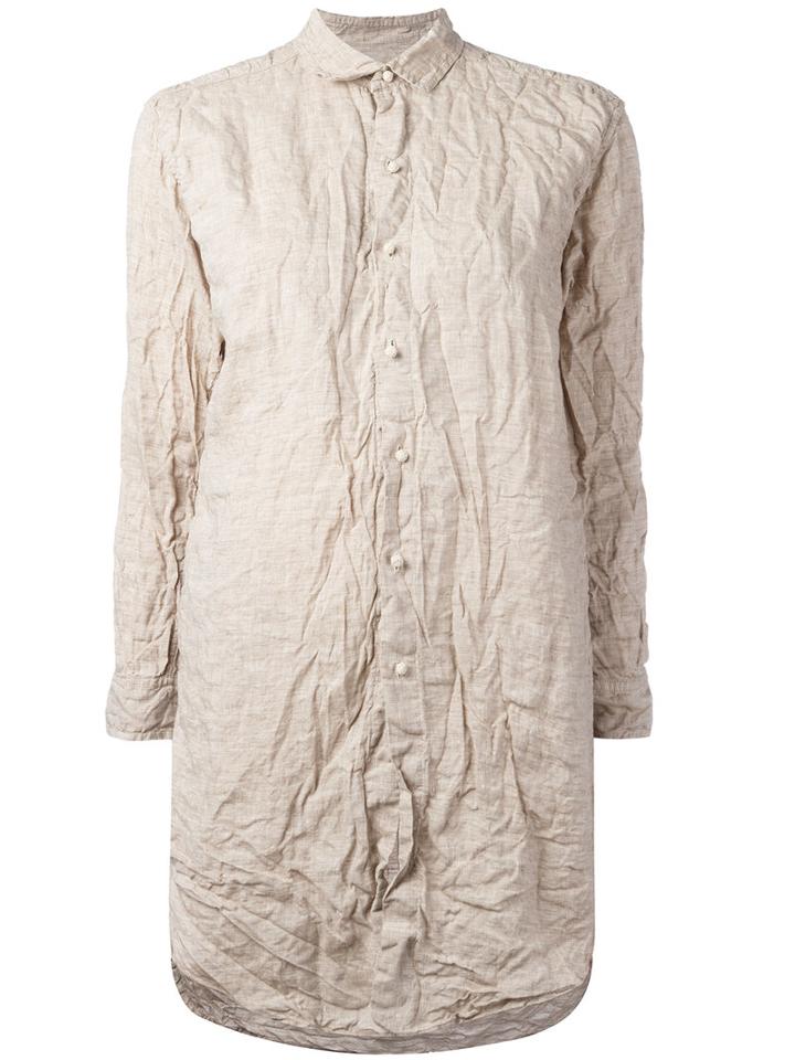 Daniela Gregis Crumpled Shirt, Women's, Nude/neutrals, Linen/flax