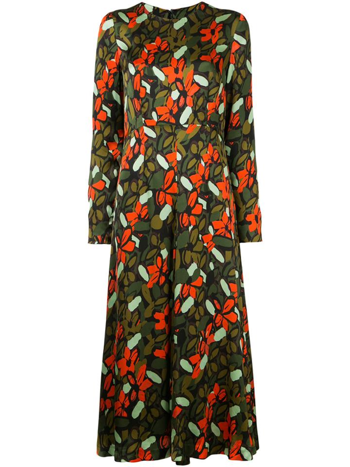 Goen.j Flower Printed Midi Dress - Multicolour