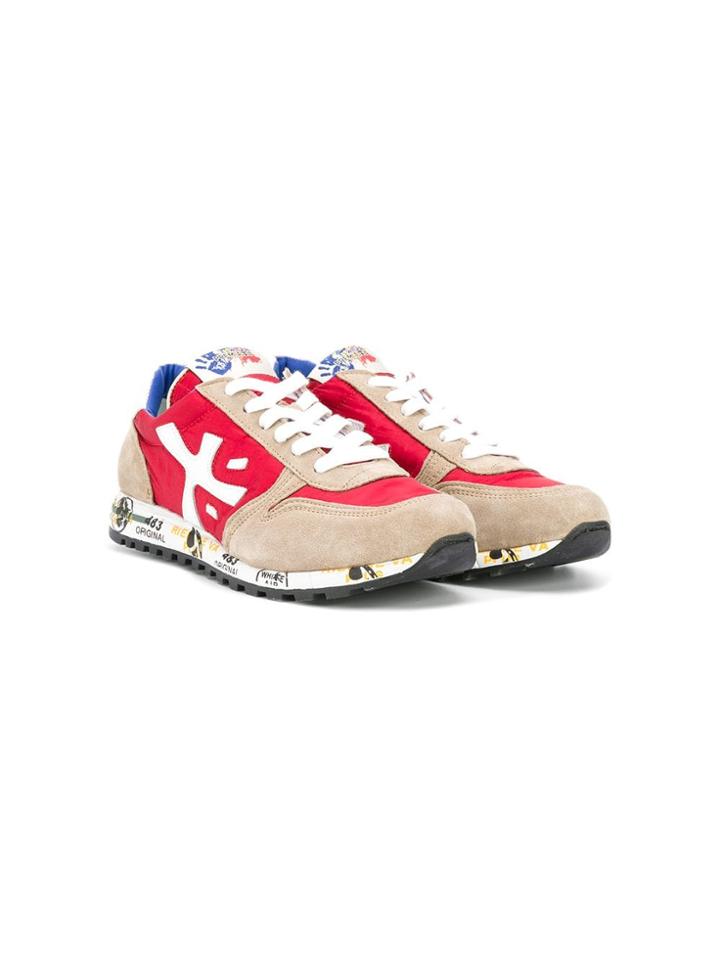 Premiata Kids Graphic Print Sneakers - Red