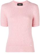 Dsquared2 Short-sleeve Fitted Sweater - Pink & Purple