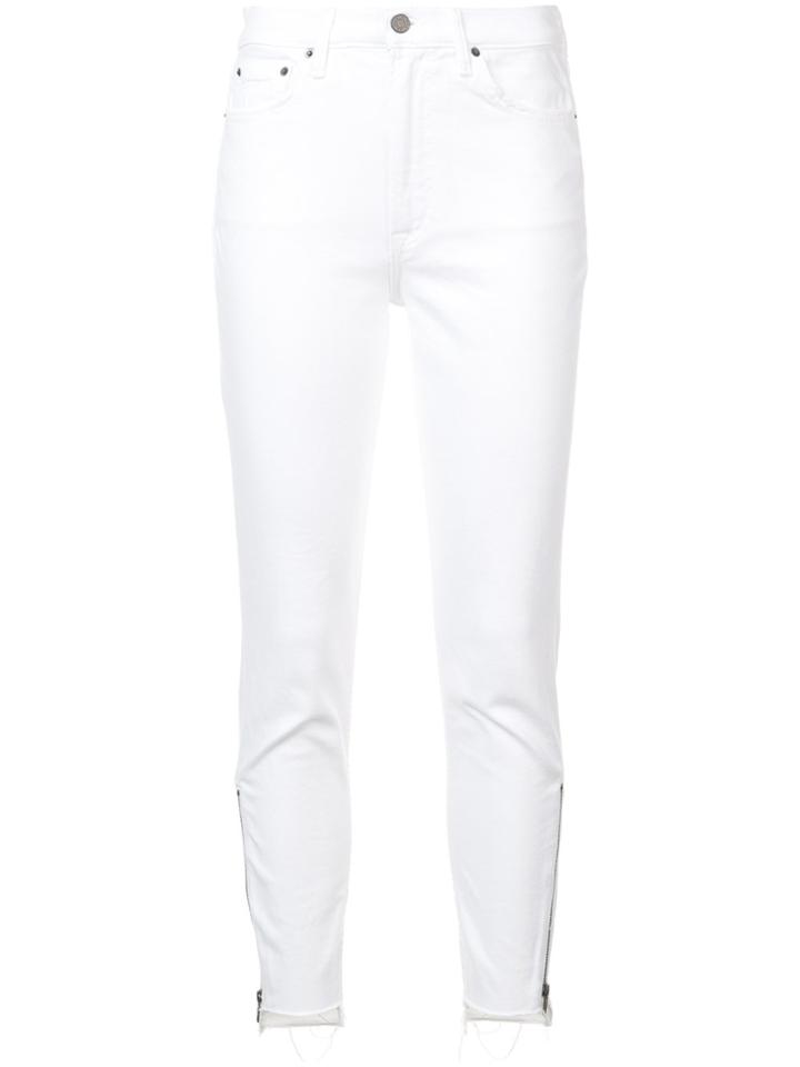 Grlfrnd Kendall Ankle Zip Tapered Jeans - White