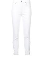 Grlfrnd Kendall Ankle Zip Tapered Jeans - White