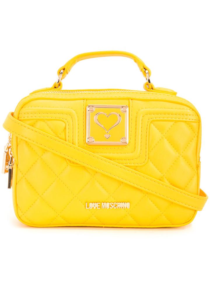 Love Moschino - Quilted Crossbody Bag - Women - Polyurethane - One Size, Yellow/orange, Polyurethane