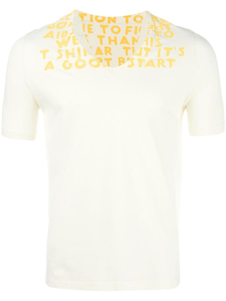 Maison Margiela Printed Short Sleeve T-shirt - Nude & Neutrals
