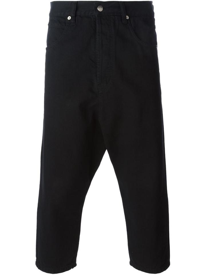 Société Anonyme Drop-crotch Cropped Jeans, Adult Unisex, Size: Xs, Black, Cotton
