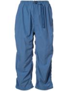 Undercover - Ruched Cropped Trousers - Women - Nylon - 1, Blue, Nylon