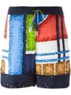 Dsquared2 Colour Block Sequinned Shorts