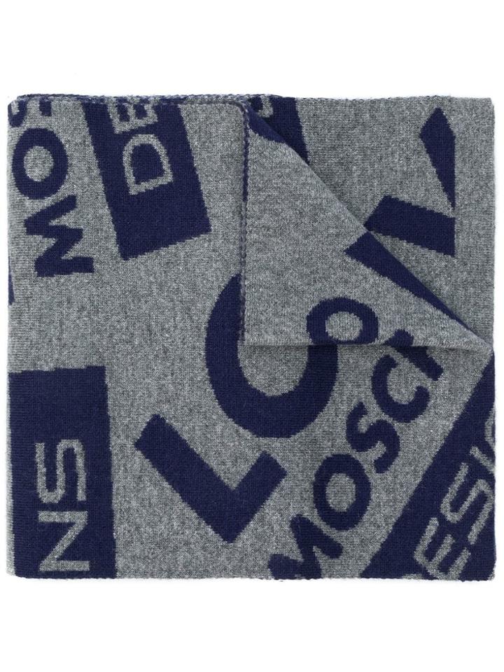 Love Moschino Logo Scarf - Grey