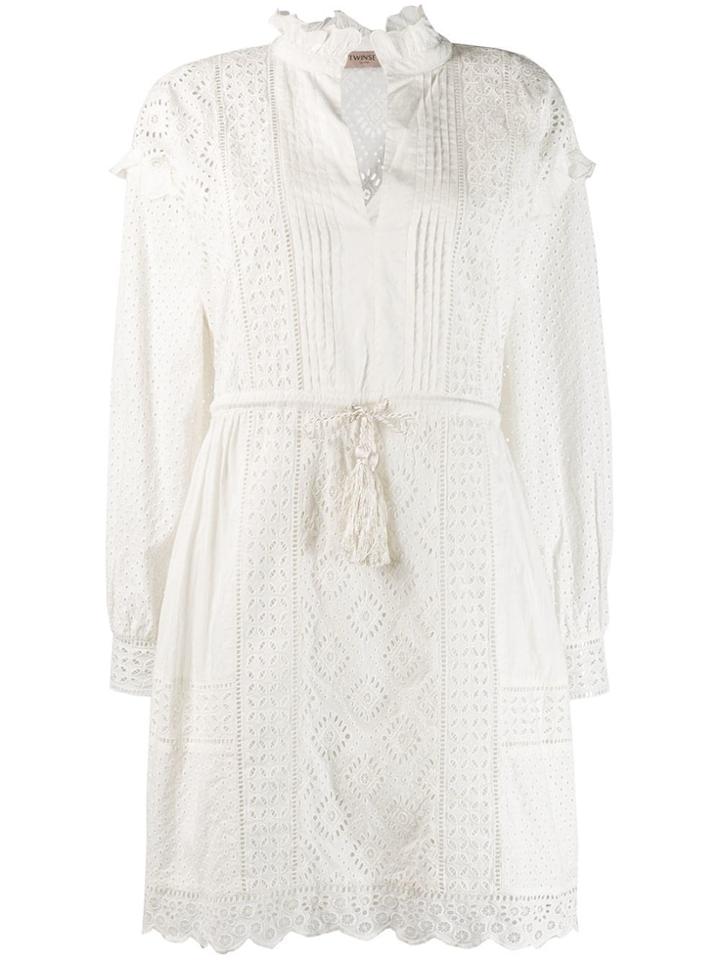Twin-set Broderie Anglaise Short Dress - White