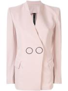 Petar Petrov Jestine Collarless Tailored Jacket - Pink