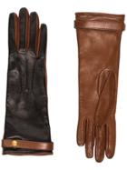 Burberry Two-tone Panelled Gloves - Brown