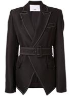 Camilla And Marc Faith Topstitch Twill Blazer - Black