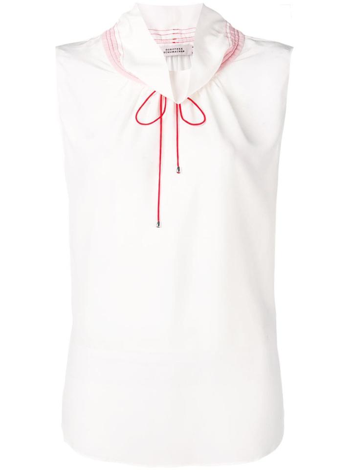 Dorothee Schumacher Divine Fluidity Sl. Less Blouse - White