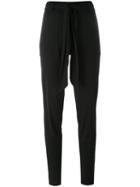 Barbara Bui Twisted Belt Skinny Trousers, Women's, Size: 38, Black, Polyamide/viscose