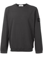 Stone Island Long Sleeved Logo Patch Sweater - Grey