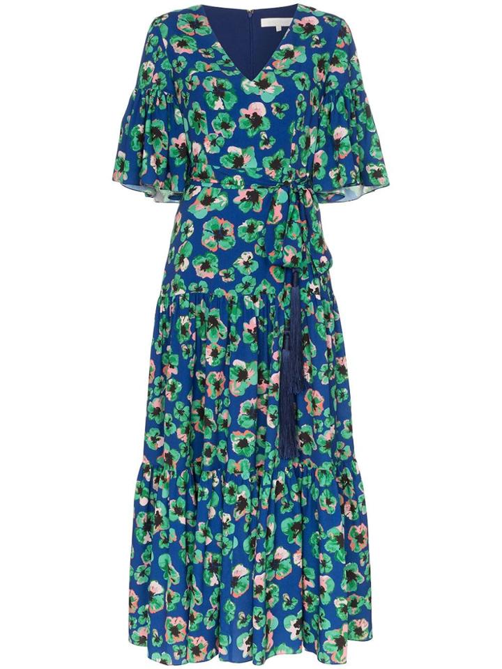 Borgo De Nor Teodora Floral-print Maxi Dress - Blue