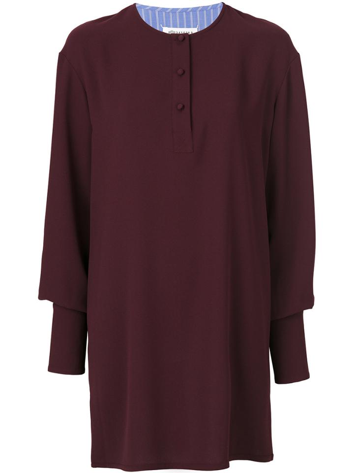 Maison Margiela Button Detail Shift Dress - Red