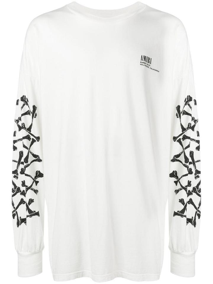 Amiri Bone Sleeve Top - White