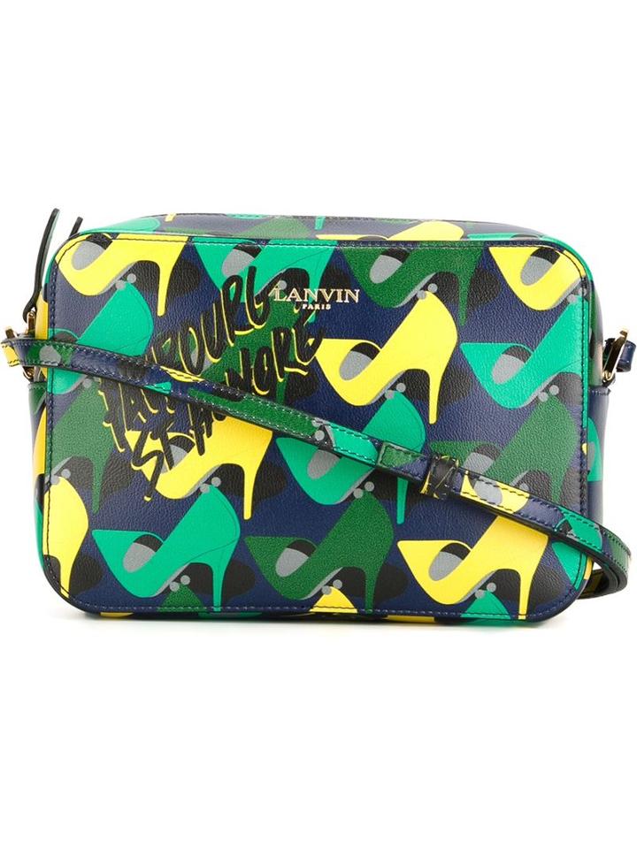Lanvin Shoe Print Shoulder Bag, Women's, Calf Leather