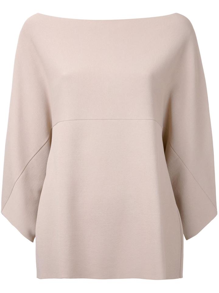 Jil Sander Boat Collar Blouse, Women's, Size: 36, Nude/neutrals, Viscose/polyester/polyamide/cotton