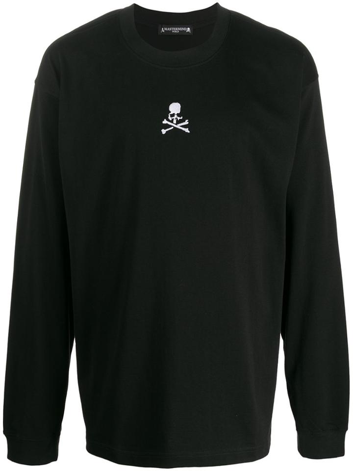 Mastermind World Mastermind Embroidered Skull Logo Longsleeve - Black