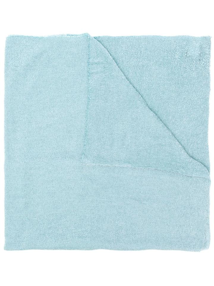 Faliero Sarti Classic Plain Scarf - Blue