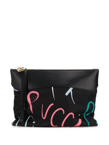 Emilio Pucci Pucci Pucci Print Zip Pouch - Black