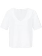 Anine Bing V-neck T-shirt, Women's, Size: Medium, White, Viscose