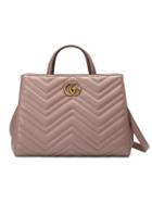 Gucci - Gg Marmont Matelassé Top Handle Bag - Women - Leather/metal/microfibre - One Size, Women's, Black, Leather/metal/microfibre
