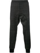 Neil Barrett Check Print Sweatpants, Men's, Size: 46, Grey, Cotton/polyamide/spandex/elastane/virgin Wool