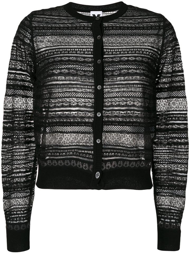 M Missoni Round Neck Cardigan - Black