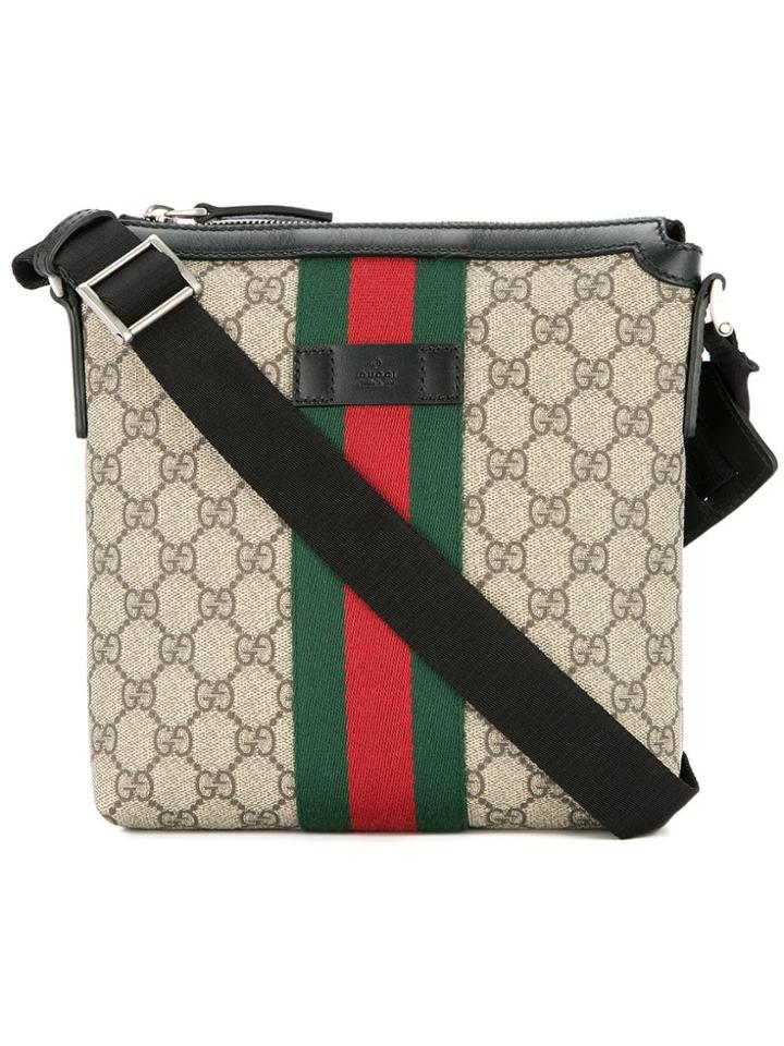 Gucci Vintage Shelly Line Gg Shoulder Bag - Nude & Neutrals
