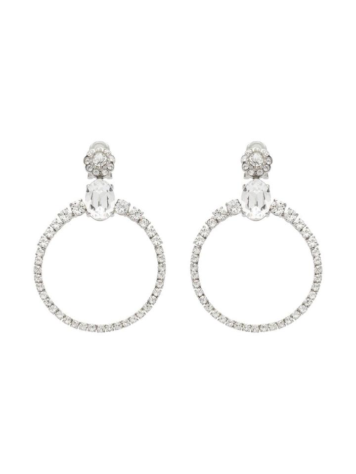 Miu Miu Crystal Earrings - Silver