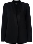 Dkny V-neck Blazer, Women's, Size: 4, Black, Polyester/triacetate