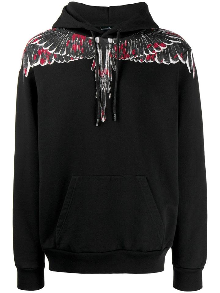 Marcelo Burlon County Of Milan Flower Wings Hoodie - Black