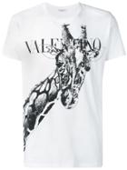 Valentino Giraffe-print T-shirt - White