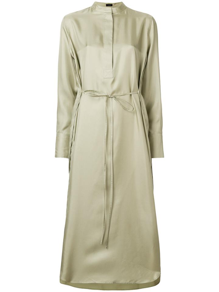 Joseph Tie Waist Shirt Dress - Green
