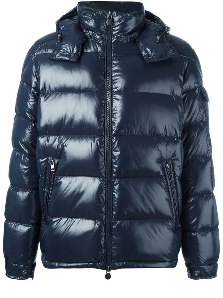 Moncler 'berriat' Padded Jacket, Men's, Size: 0, Blue, Polyamide/feather/goose Down