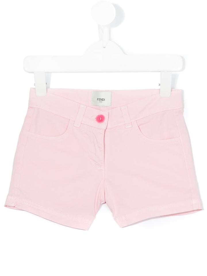 Fendi Kids - Shorts With Comic Print - Kids - Cotton/spandex/elastane - 12 Yrs, Pink/purple