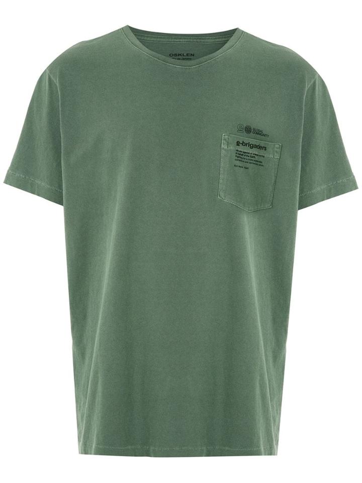 Osklen Old E-brigade Text Print T-shirt - Green