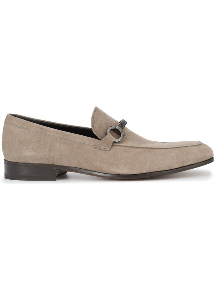 Salvatore Ferragamo Gancio Loafers - Brown