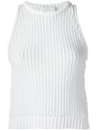 3.1 Phillip Lim Chunky Knit Tank Top, Women's, Size: M, White, Cotton/polyamide