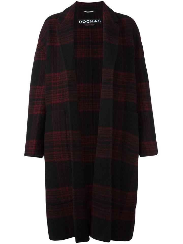 Rochas Plaid Single Breasted Coat