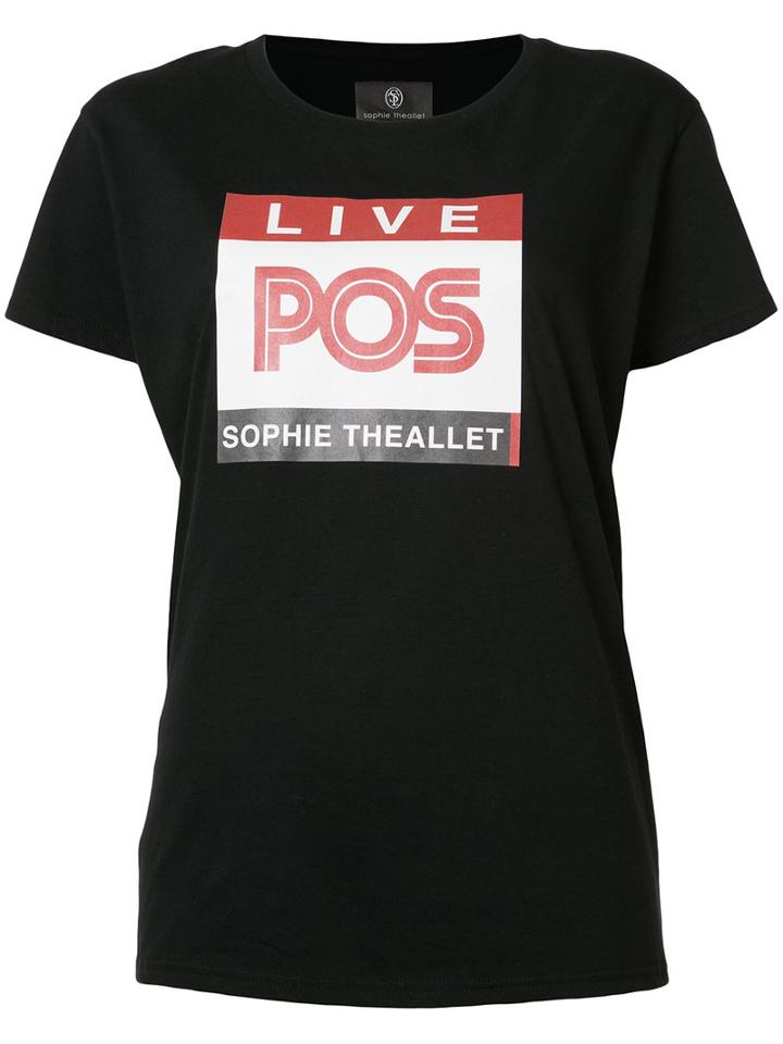 Sophie Theallet Logo Print T-shirt, Women's, Black, Cotton