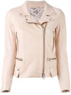 S.w.o.r.d 6.6.44 - Impact Biker Jacket - Women - Calf Leather - 46, Nude/neutrals, Calf Leather