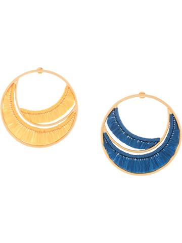 Katerina Makriyianni Sunrise Mismatched Hoop Earrings - Blue