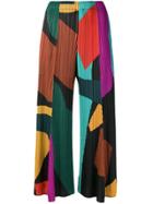 Pleats Please By Issey Miyake Micro-pleated Colour-block Trousers -